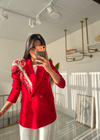 Zara Kırmızı Blazer Ceket (Fular Hediyeli)