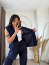 Zara Model Vatkalı Yelek Takım Lacivert 