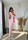 Zara Model Vatkalı Yelek Takım Tozpembe