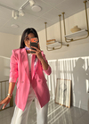 Zara Pembe Blazer Ceket(fular hediyeli)