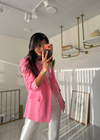 Zara Pembe Blazer Ceket(fular hediyeli)