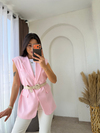 Zara Vatkalı Yelek Tozpembe