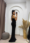 Zerafina Taşlı Siyah Elbise