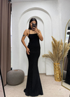 Zerafina Taşlı Siyah Elbise