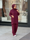 Triko Pantolon Takım Bordo
