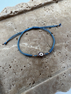 Çift Taraflı Nazar Boncuklu Yeşil İp Bileklik