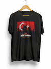 30 Ağustos Zafer Bayramı Atatürk Baskılı Oversize Bisiklet Yaka T-shirt - Siyah