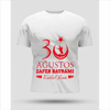 30 Ağustos Zafer Bayramı Baskılı Oversize Bisiklet Yaka T-shirt - Beyaz