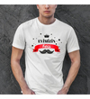 Babalar Günü Hediye Baba Temalı Baskılı Oversize Bisiklet Yaka T-shirt - Beyaz