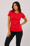 Basic Tişört Bisiklet Yaka Kısa Kol Günlük Yazlık Slim Fit T-Shirt - Kırmızı