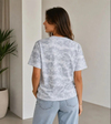 Batik Desenli Tişört Bisiklet Yaka Kısa Kol Regular Fit T-shirt - Gri