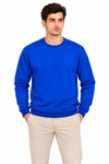 Erkek 2Li Bisiklet Yaka İçi Şardonlu 2 İplik Düz Uzun Kollu Regular Fit Sweatshirt - Mavi - Kırmızı