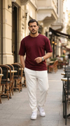 Erkek Duble Kol Basic Tişört
