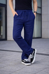 Erkek Keten Cepli Çıma Dikişli Jogger Buggy Pantalon Rahat Kalıp - Lacivert