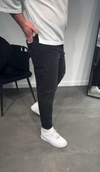 Erkek Siyah Dizi Yırtık Boyfriend Jean
