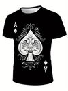 Erkekkısa Kollu Yuvarlak Yaka Desenli Viskon T-shirt
