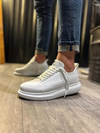 JY914 Drake Bağcıklı Cilt Erkek Günlük Sneaker Ayakkabı CBT Beyaz