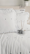 Şaheser Home Collection Jakarlı Nevresim Takımı Çift Kişilik Leona Gri