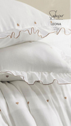 Şaheser Home Collection Jakarlı Nevresim Takımı Çift Kişilik Leona Bej