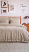 Şaheser Home Collection Yatak Örtüsü Çift Kişilik Cassie Bej