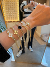 Gold Lazer Kesim 2 Yonca Modeli Bileklik