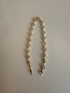 Gold Yonca Modeli - Beyaz Taşlı