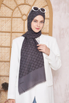Aker Elegance Monogram Şal - Füme 913