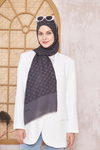 Aker Elegance Monogram Şal - Füme 913