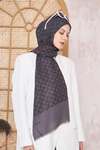 Aker Elegance Monogram Şal - Füme 913