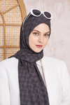 Aker Elegance Monogram Şal - Füme 913