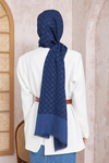 Aker Elegance Monogram Şal - Lacivert 921