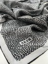 Aker İpek Eşarp - 8957713-913 Gümüş Siyah Twill