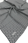 Aker İpek Eşarp - 8975713-912 Siyah Beyaz Twill