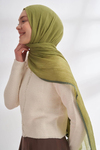 Armanda Müslin Biyeli Şal - Olive