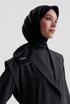 Armine Düz İpek Eşarp - 2001-20 Siyah Jakar