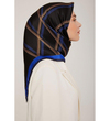 Armine İpek Eşarp 2023 Kış 8833-39 Siyah Saks Twill