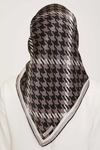 Armine İpek Eşarp 2024 Kış - 9000-05 Gri Siyah Twill