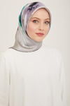Armine İpek Eşarp 2024 Yaz - 9105-32 Gri Zümrüt Sura