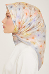 Armine İpek Eşarp 2024 Yaz - 9108-36 Bebe Mavi Twill