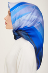 Armine İpek Eşarp 2024 Yaz - 9131-51 Mavi Twill