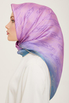 Armine İpek Eşarp 2024 Yaz - 9142-82 Mavi Pembe Twill