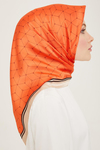 Armine İpek Eşarp 2024 Yaz - 9166-33 Turuncu Twill