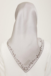 Armine İpek Eşarp 2024 Yaz - 9168-35 Gümüş Twill