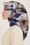 Armine İpek Eşarp 2025 Kış - 9205-31 Lacivert Taş Twill