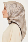 Armine İpek Eşarp 2025 Kış - 9228-81 Bej Gri Twill