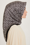 Armine İpek Eşarp 2025 Kış - 9248-05 Siyah Gri Twill