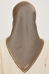 Armine İpek Eşarp 2025 Kış - 9250-31 Siyah Sarı Twill