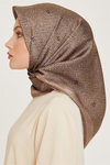 Armine İpek Eşarp 2025 Kış - 9252-80 Sütlü Kahve Twill
