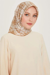 Armine İpek Eşarp 2025 Kış - 9259-86 Açık Gold Twill