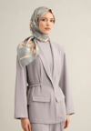 Armine İpek Eşarp 2025 Yaz - 9324-09 Buz Mavisi Twill
